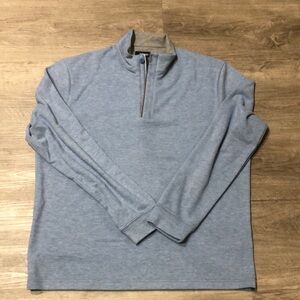 johnnie-O Light Blue Zip-Up Sweater
